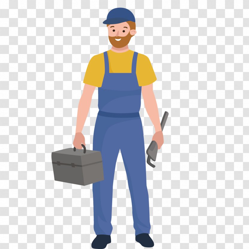 Laborer Architectural Engineering Illustration - Professional - Vector Material Cartoon Workers Decoration Tools Transparent PNG