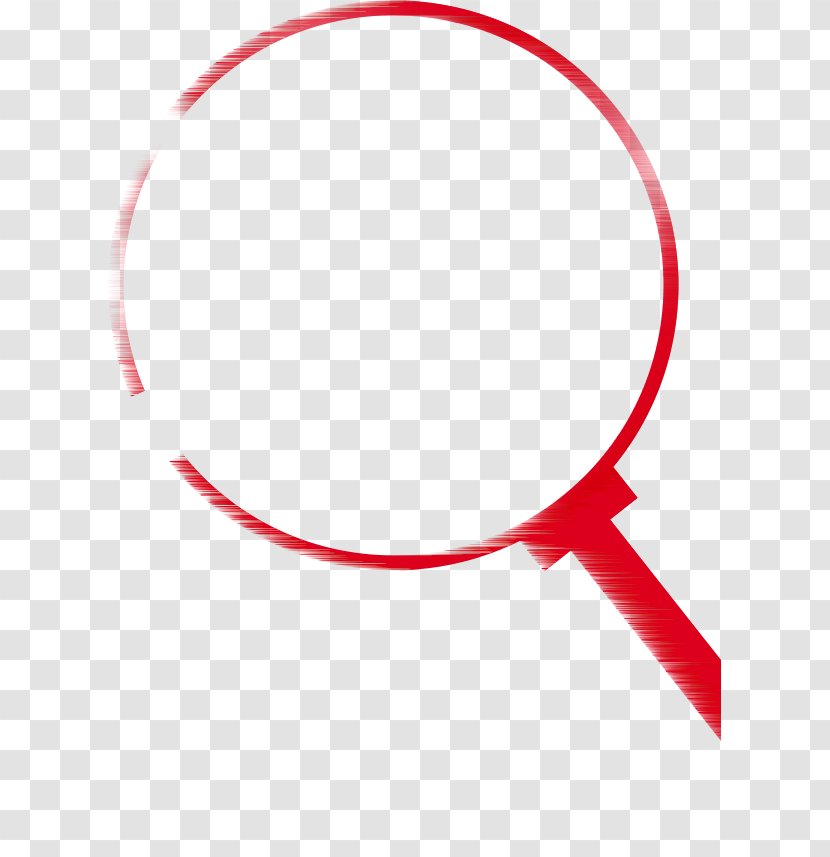 Red Magnifying Glass Pattern - Floating Material Transparent PNG