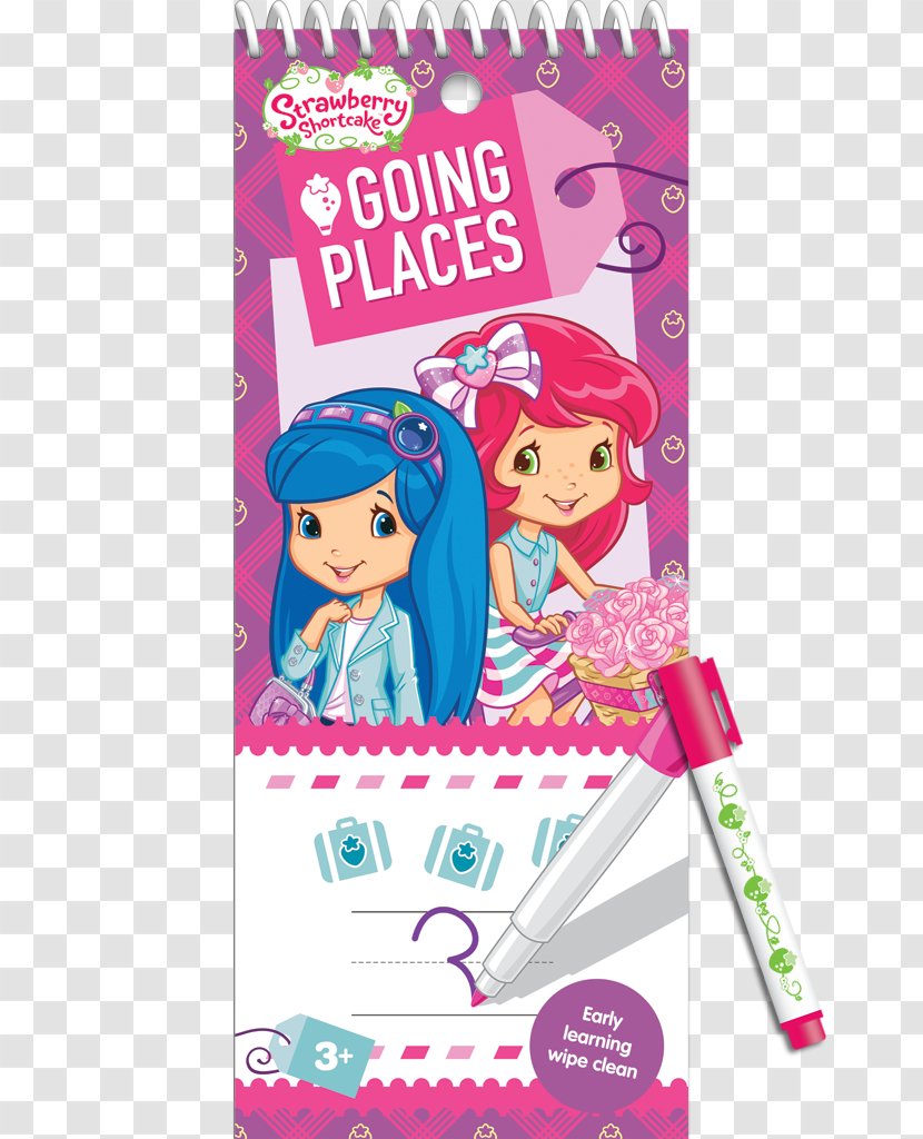Wipe Clean Strawberry Shortcake: Going Places Doll Paperback Character Font Transparent PNG