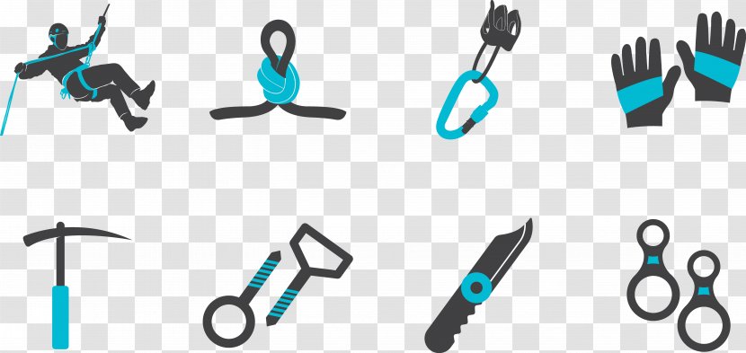 Rock Climbing Mountaineering Logo Abseiling - Tools Transparent PNG
