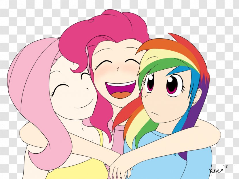 Pinkie Pie Rainbow Dash Fluttershy Rarity Applejack - Silhouette - My Little Pony Transparent PNG