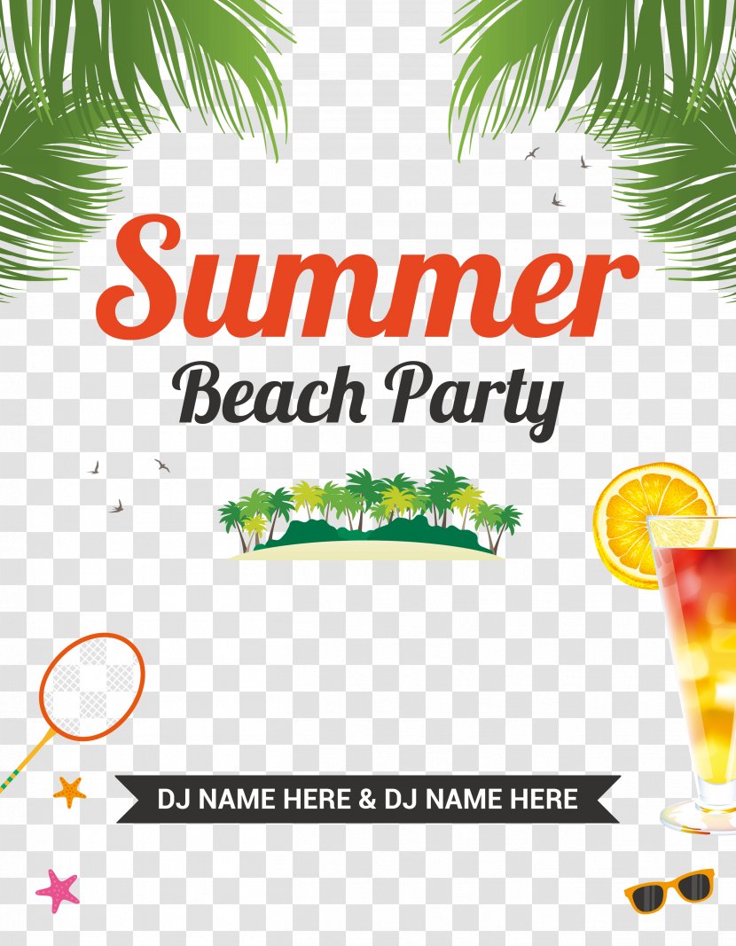 Party Beach Flyer - Logo Transparent PNG