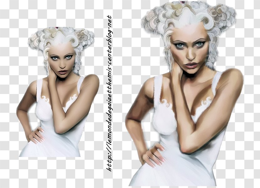 Blond Hair Coloring Long Beauty - Frame - Femme Dessin Transparent PNG