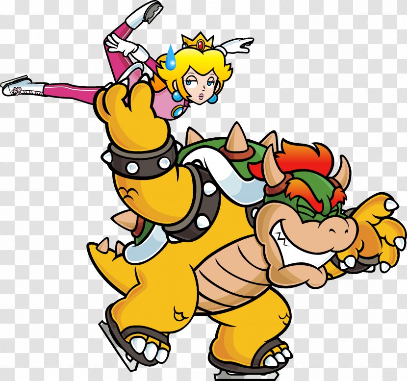 Super Princess Peach Bowser Daisy Mario - Human Behavior - Figure Skating Transparent PNG