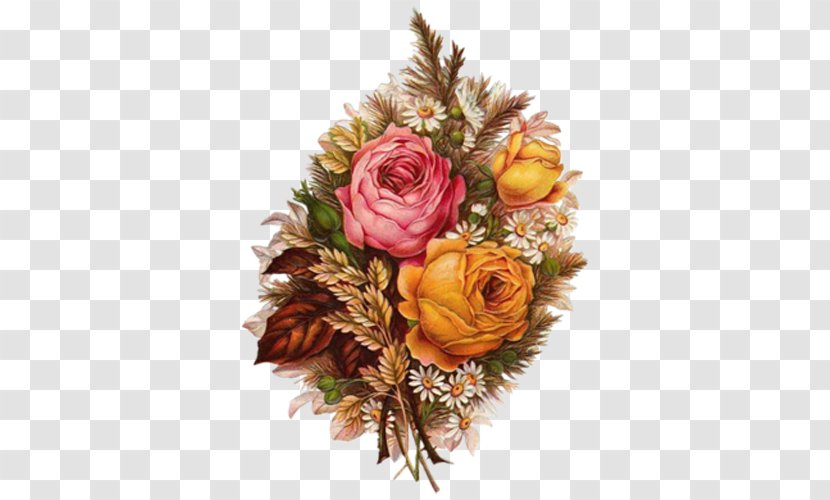 Victorian Era Flower Bouquet Clip Art - Printmaking - Retro Flowers Transparent PNG