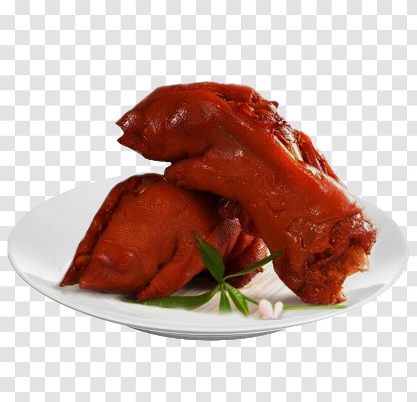 Eisbein Red Cooking Domestic Pig Tandoori Chicken Pigs Trotters - Dish Transparent PNG