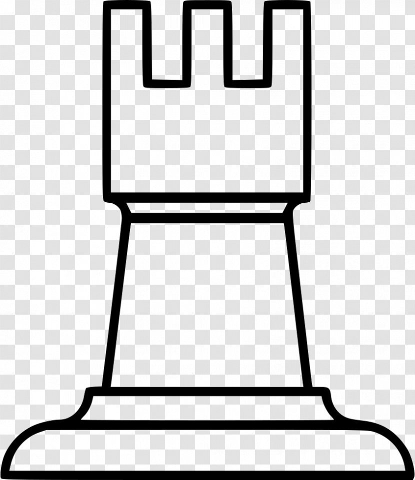 Chess Piece Rook Coloring Book - Rectangle Transparent PNG