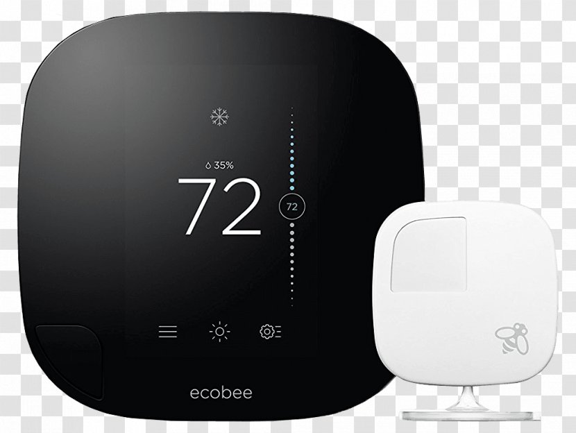 Smart Thermostat Ecobee Home Automation Kits HomeKit - Electronics - Save Energy Transparent PNG
