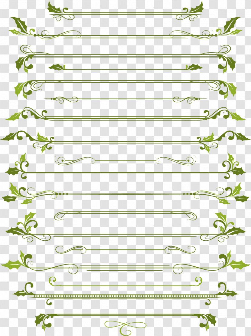 Christmas Euclidean Vector Illustration - Branch - Painted Green Leaves Border Transparent PNG