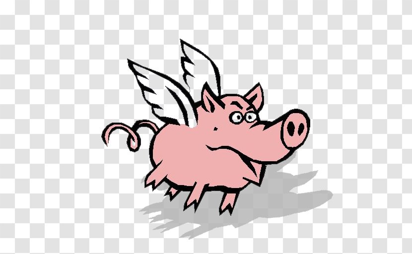 When Pigs Fly Sticker Clip Art - Cartoon - Pig Transparent PNG