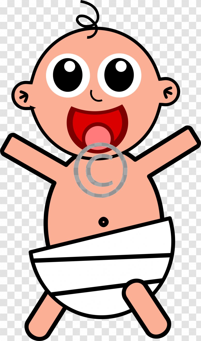 Laughing Baby Clip Art - Watercolor - Vector Transparent PNG