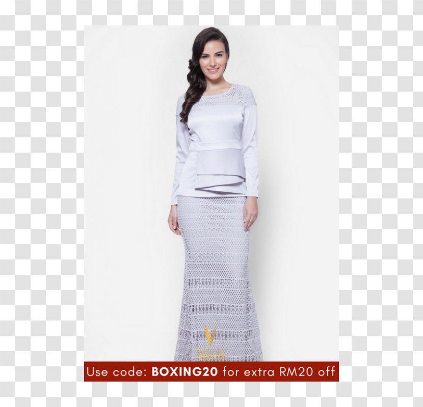 Robe Baju Kurung Dress Melayu Gown - Lace Transparent PNG