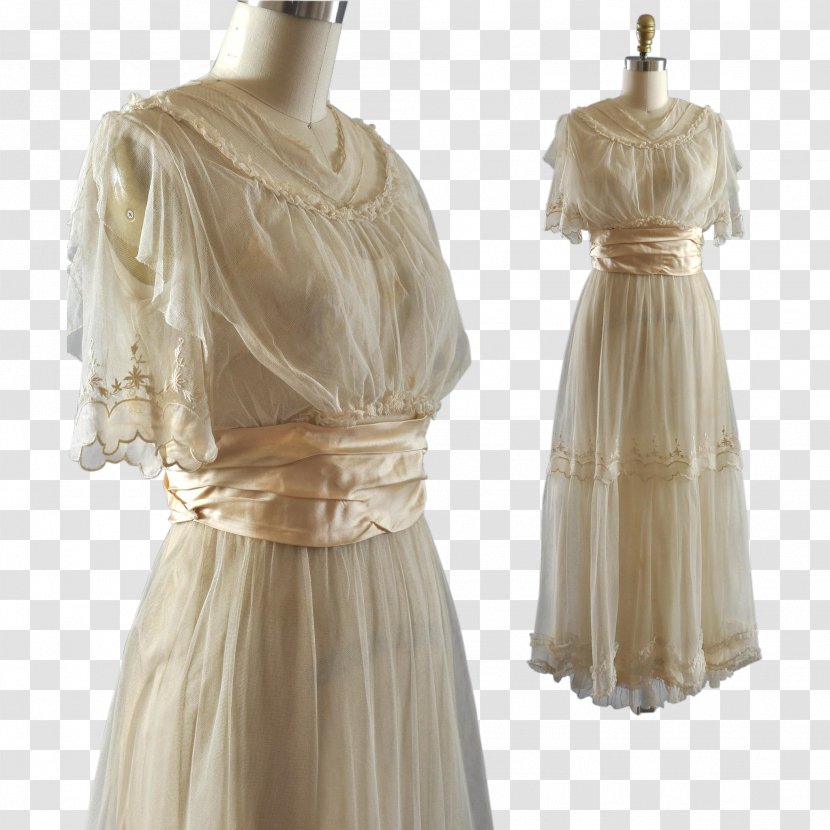 Wedding Dress Shoulder Cocktail Party - Vintage Clothing Transparent PNG