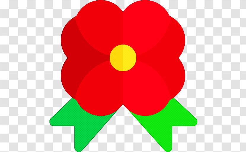Red Petal Symbol Plant Flower Transparent PNG