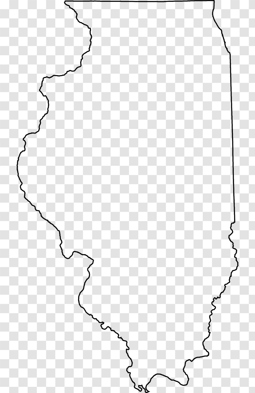 Illinois Blank Map Vector Clip Art - World Transparent PNG