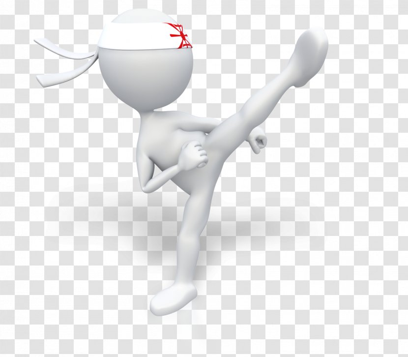 Martial Arts Stick Figure Karate Kick Taekwondo - Heart Transparent PNG