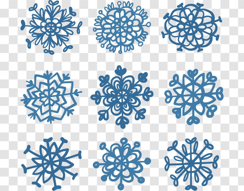Mehndi Tattoo Henna Pattern - Mandala - Blue Snowflake Transparent PNG