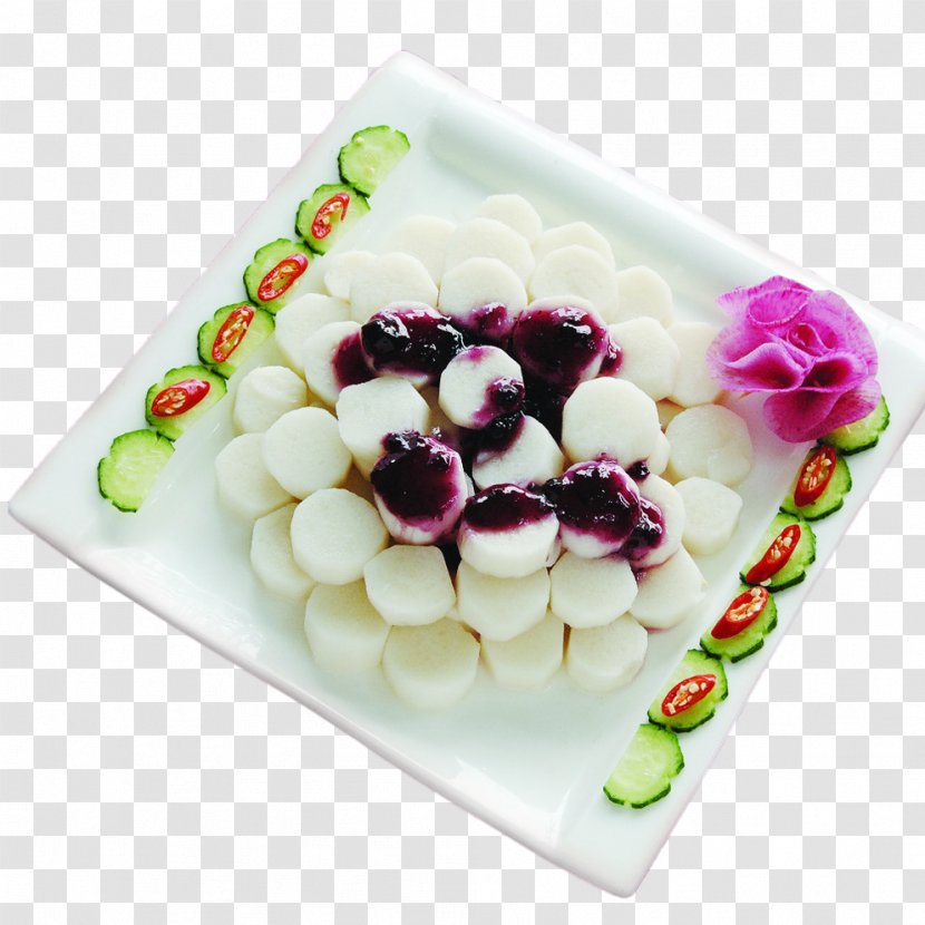 Blueberry Cream Yam Sauce Dish - Chinese Transparent PNG