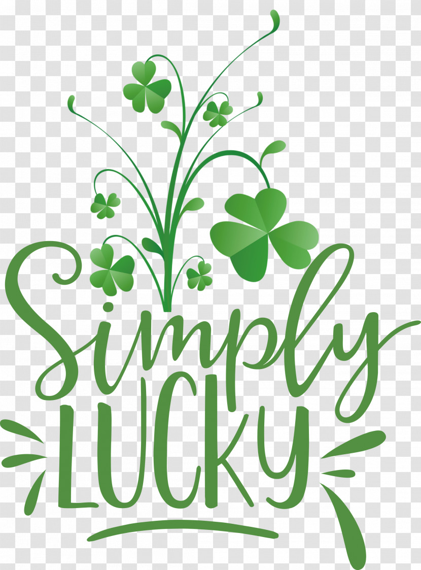 Shamrock Simply Lucky Saint Patricks Day Transparent PNG