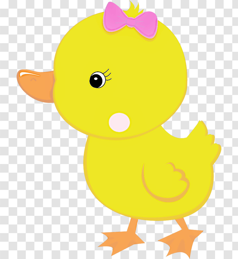 Yellow Duck Cartoon Ducks, Geese And Swans Bird Transparent PNG