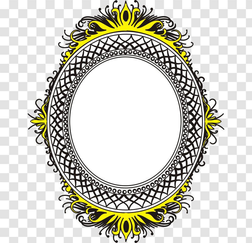 Picture Frame Oval Mirror Clip Art - Royaltyfree - Buggi Transparent PNG