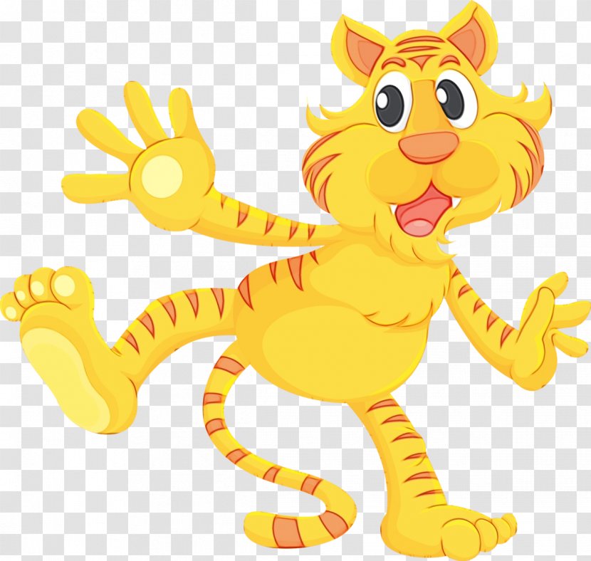 Watercolor Animal - Waving Hello - Finger Transparent PNG