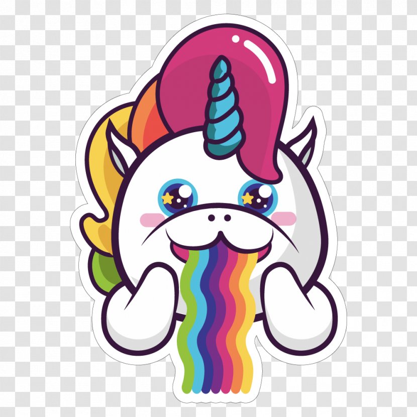 Sticker Unicorn Feel My Rhythm - Frame - Face Transparent PNG