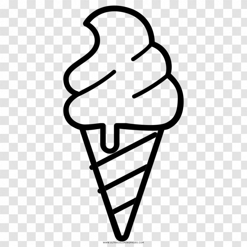 Ice Cream Drawing Coloring Book Line Art Transparent PNG
