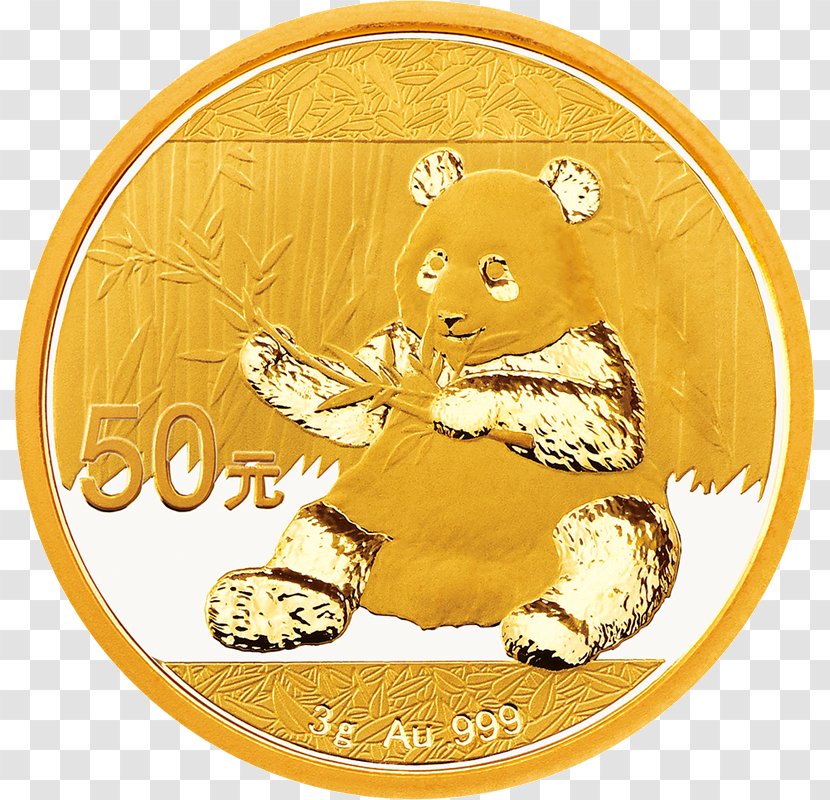 Giant Panda Chinese Gold Coin Bullion - Ounce Transparent PNG