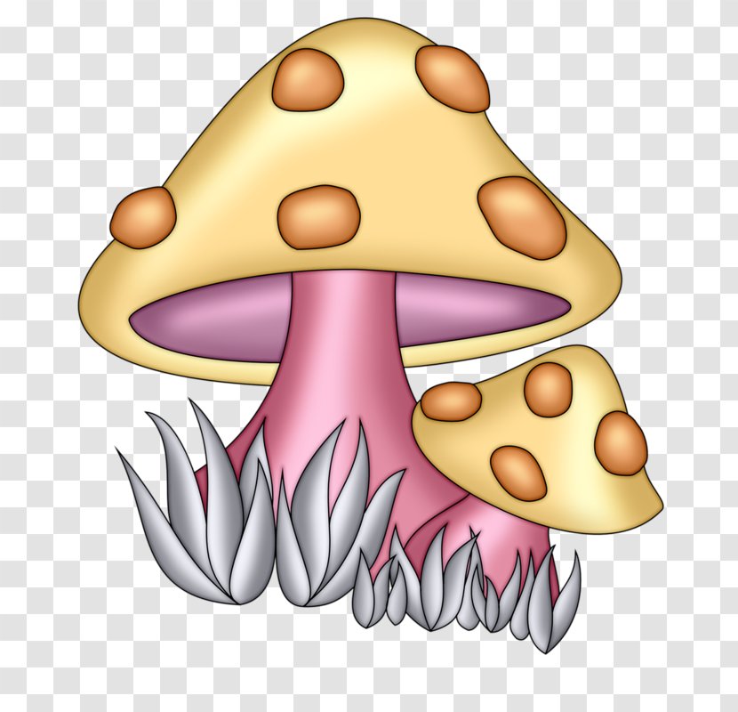 Mushroom Fungus Clip Art - Silhouette - Hand-painted Cartoon Mushrooms Transparent PNG