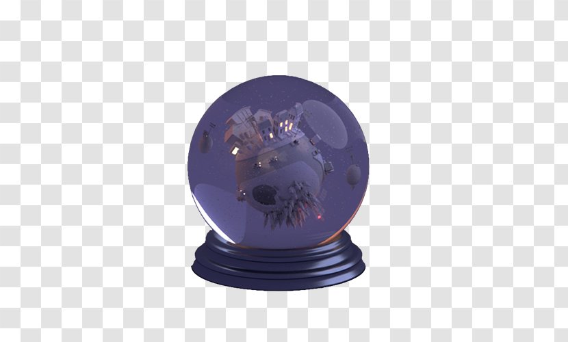 Glass Button Quartz - Dark Crystal Ball Transparent PNG