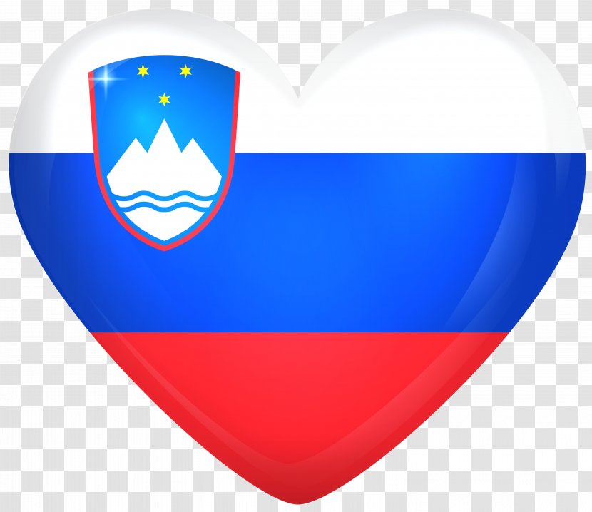 Flag Of Slovenia Desktop Wallpaper - Heart Transparent PNG