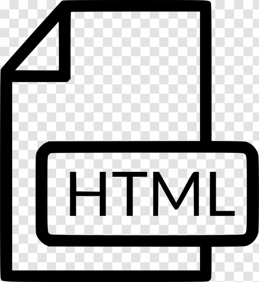 HTML Text File Plain - Black And White - Html Icon Transparent PNG