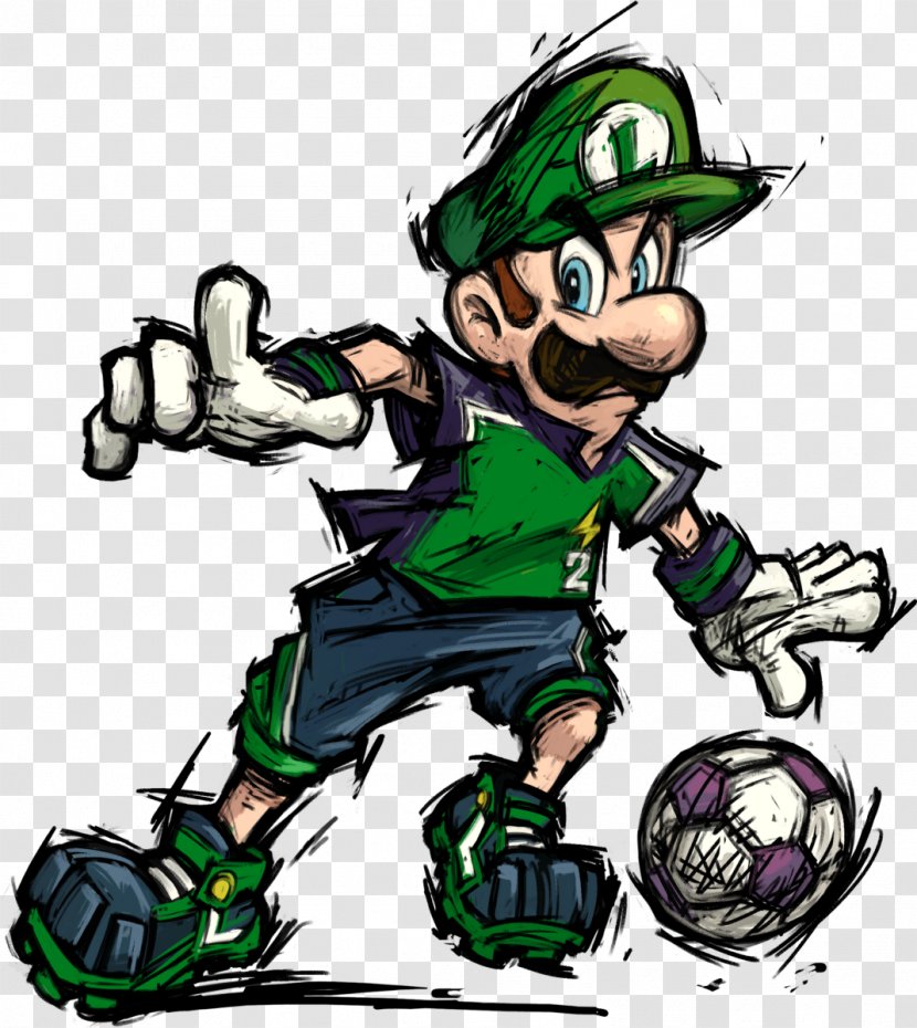 Mario Strikers Charged Super Bros. - Luigi Transparent PNG