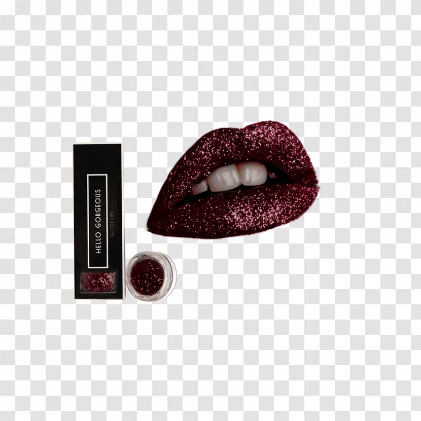 Lipstick Glitter Cosmetics Human Mouth - Magenta Transparent PNG