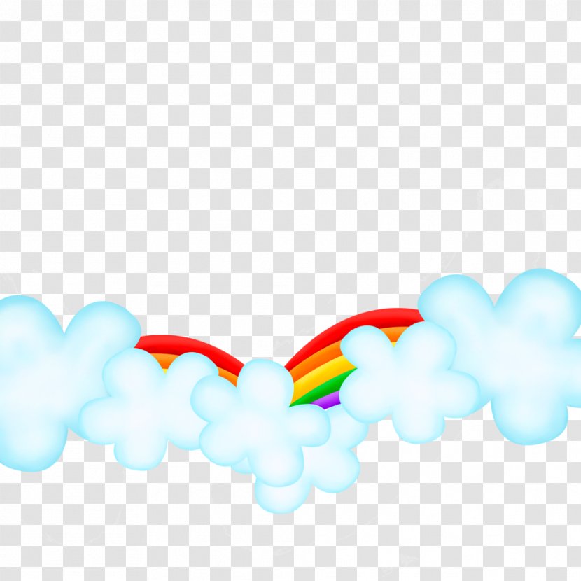 Rainbow Cloud - Heart Transparent PNG