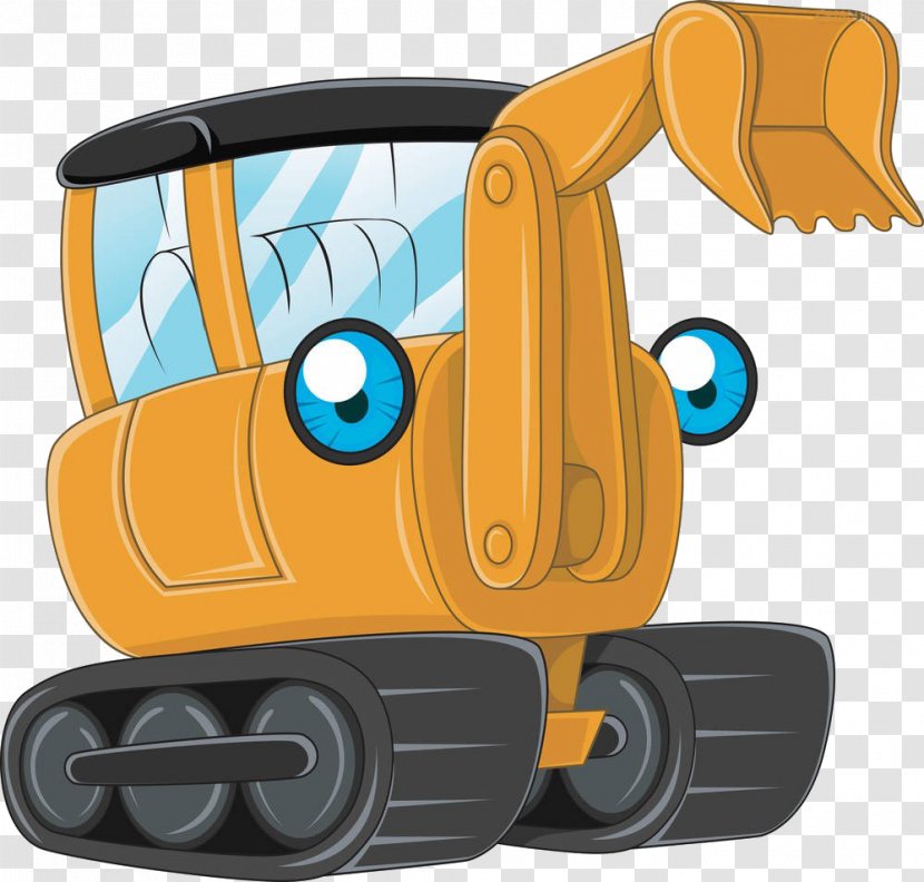 Excavator Cartoon Royalty-free Heavy Equipment - Architectural Engineering Transparent PNG