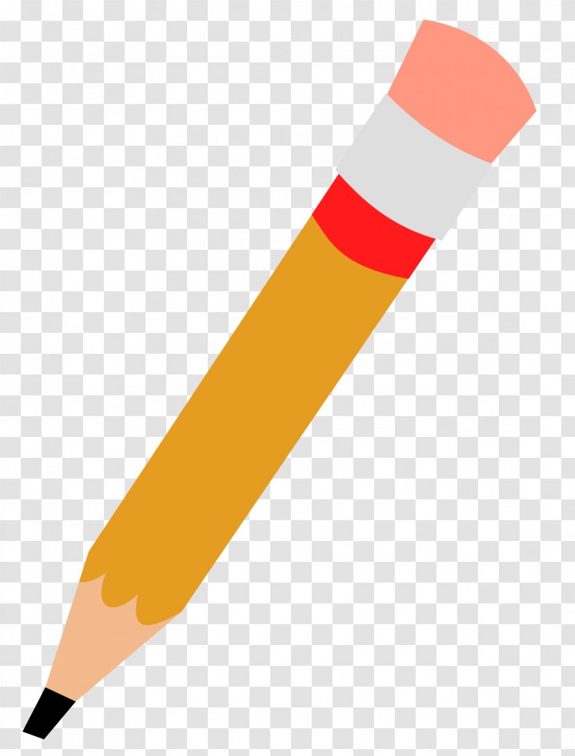 Pencil Drawing Art Paintbrush - Orange - Paint Brushes Transparent PNG