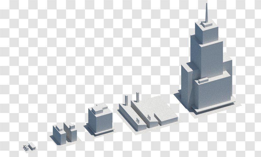 Low Poly 3D Computer Graphics Building Architecture New York City - Rendering - Procedural Modeling Transparent PNG