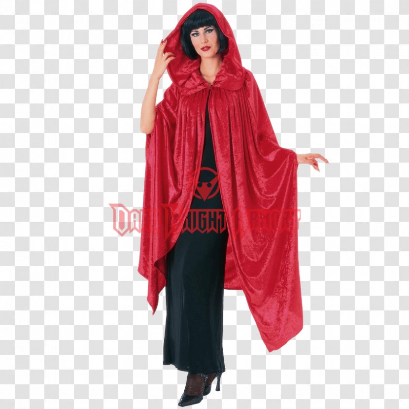Robe Little Red Riding Hood Costume Cape - Mantle - Velvet Transparent PNG