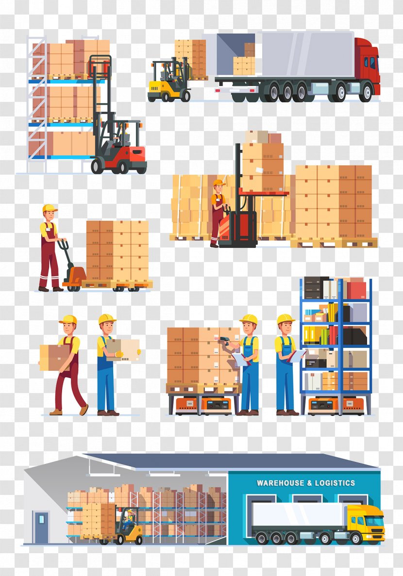 Warehouse Logistics Graphic Design - Flat Transparent PNG