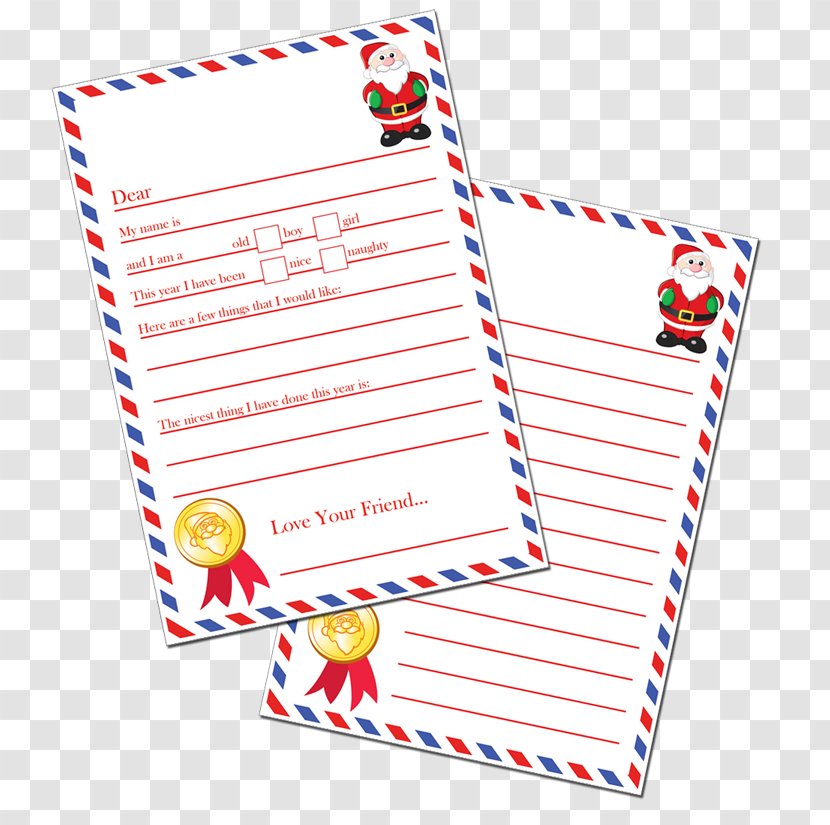 Paper Santa Claus Letter Christmas Gift - Notebook - From Transparent PNG