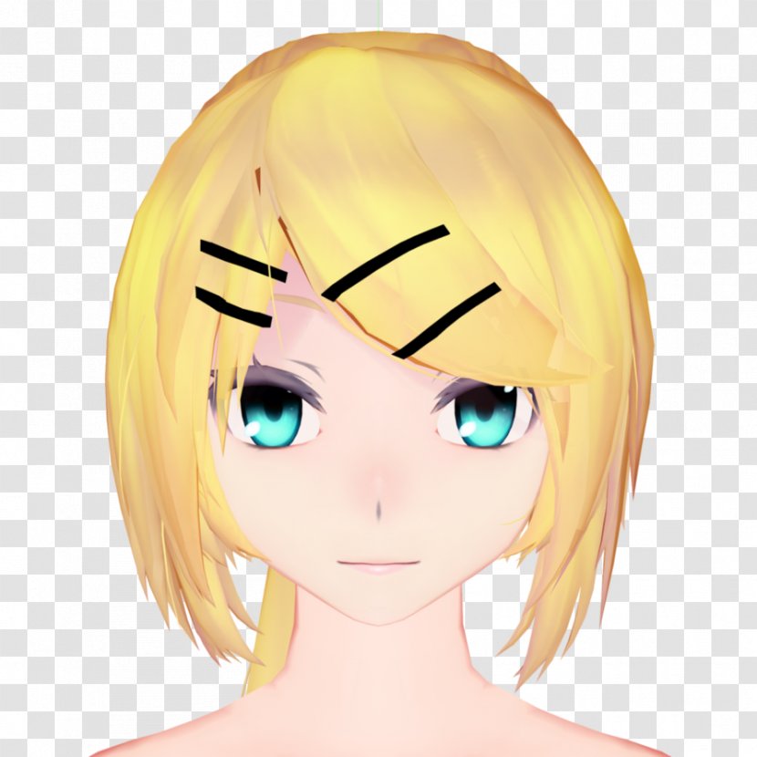 Kagamine Rin/Len Vocaloid MikuMikuDance Kaito Face - Silhouette Transparent PNG