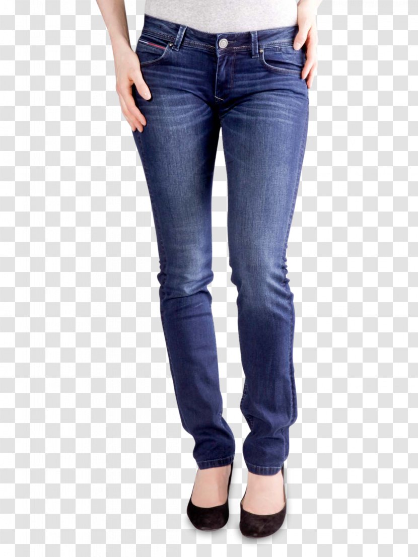 Electric Blue Jeans Cobalt Denim - Flower - Slim Woman Transparent PNG