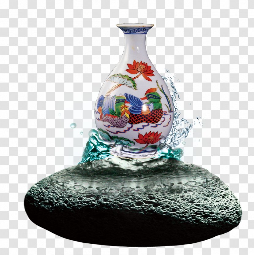Analects Gratis Download - Drinkware - Chinese Style Stone Water Flower Vase Transparent PNG