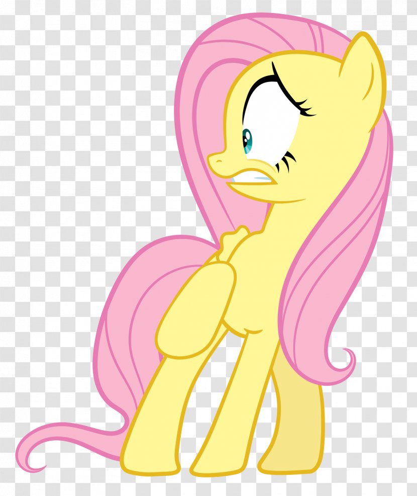 Pony Fluttershy Equestria - Heart - Frightened Transparent PNG