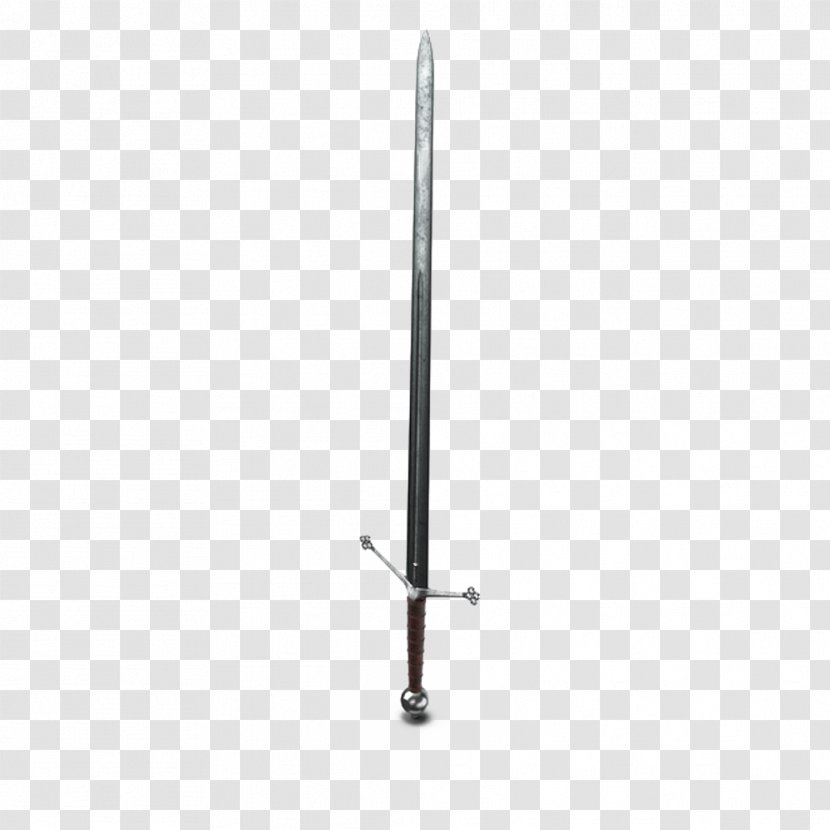 Knightly Sword Middle Ages - Black And White - Medieval Transparent PNG