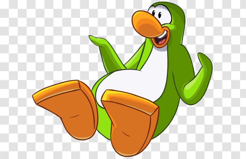 Duck Club Penguin Green Clip Art - Silhouette Transparent PNG