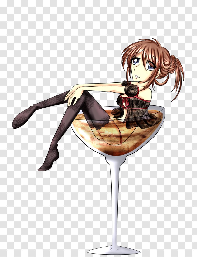Wine Glass Champagne Alcoholic Drink - Tableware - Cartoon Transparent PNG