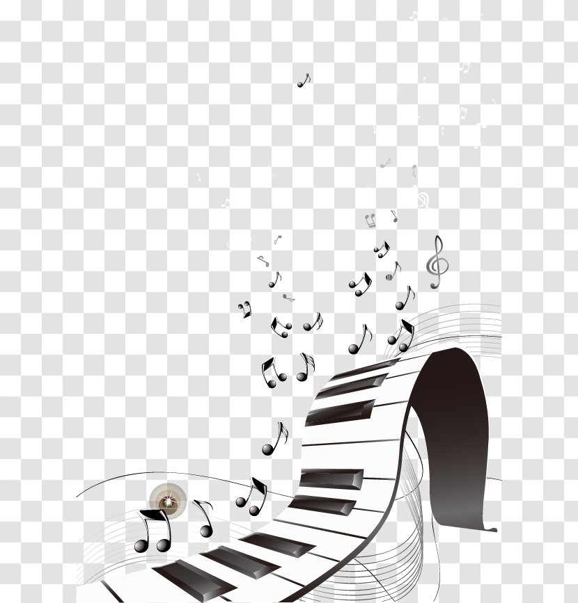 Piano Poster Musical Note - Flower - Vector Hand-painted Transparent PNG